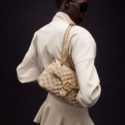 Small Shoulder Luxury Handbag With Canvas