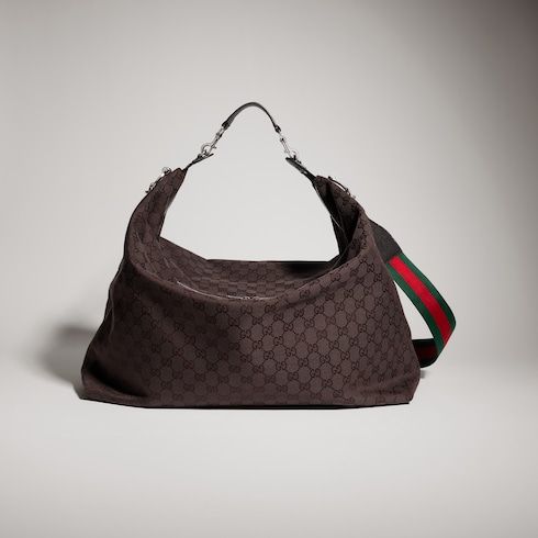 Large Crossbody Luxury Handbag With GG Canvas And Detachable Strap