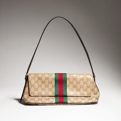 Madison Medium Shoulder Luxury Handbag With Web GG Coated Canvas