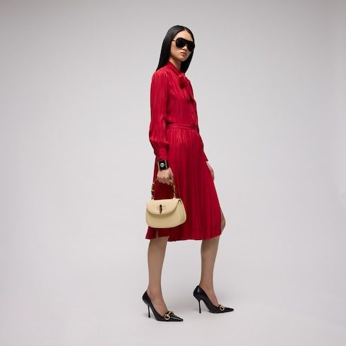 Small Top Handle Luxury Handbag With Soft Grainy Leather And Click Closure