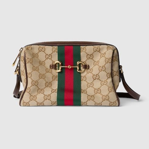 Small Crossbody Camera Luxury Handbag Canvas with Metal Hardware