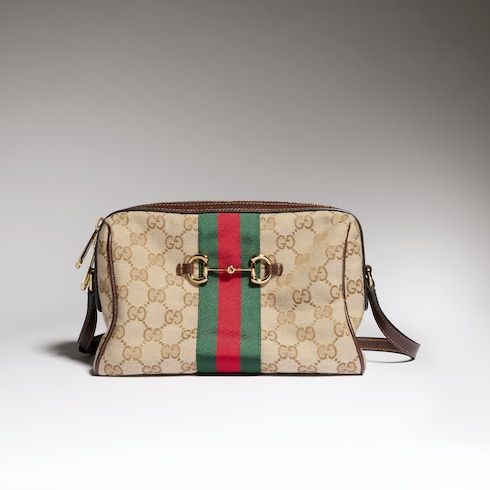Small Crossbody Camera Luxury Handbag Canvas with Metal Hardware