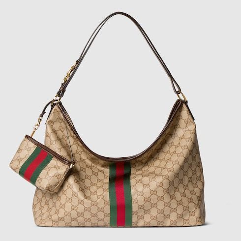 Large Shoulder Luxury Handbag With Web