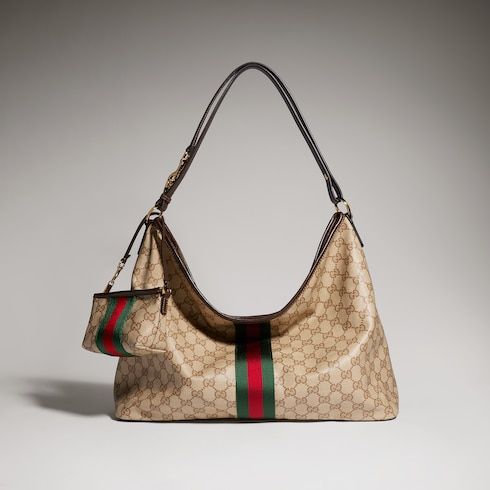 Large Shoulder Luxury Handbag With Web