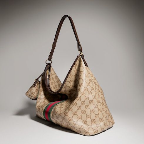 Large Shoulder Luxury Handbag With Web