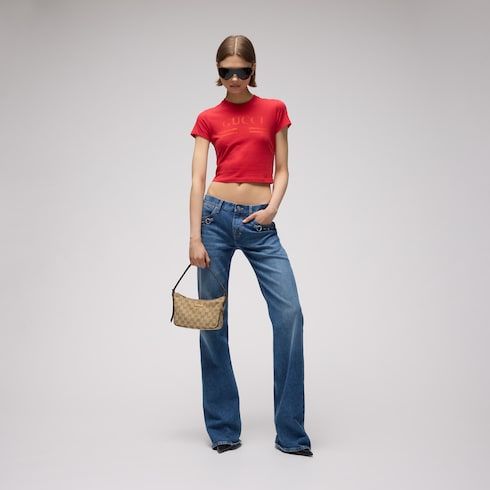 Lady Lunetta Small Shoulder Luxury Handbag With GG Canvas