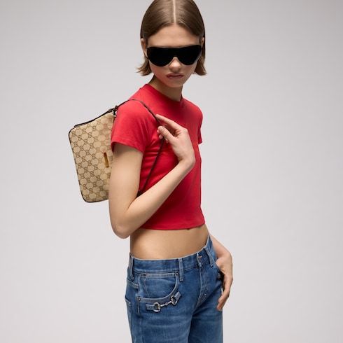 Lady Lunetta Small Shoulder Luxury Handbag With GG Canvas