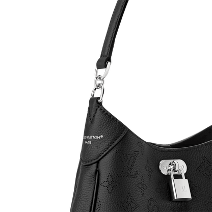 All Around PM Black Perforated Mahina Calfskin Leather Tote Bag M28306