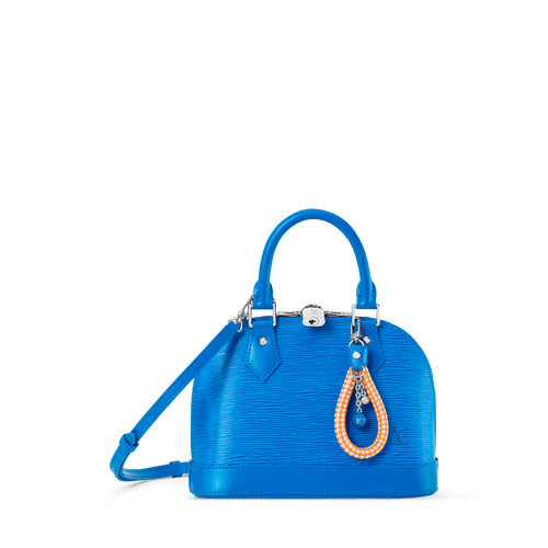 Alma BB Ocean Blue Epi Leather Handbag
