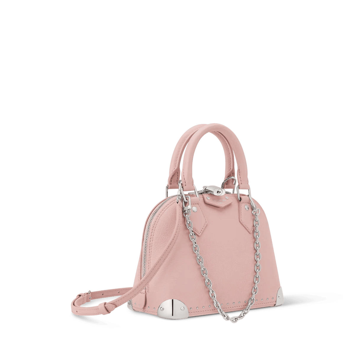 Alma Trunk BB Petal Pink Calfskin Leather Crossbody Bag
