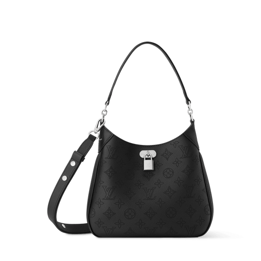 All Around PM Black Perforated Mahina Calfskin Leather Tote Bag M28306