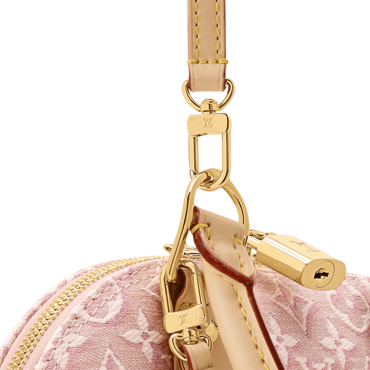 Alma BB Monogram Emblème Rose Ruban Bag
