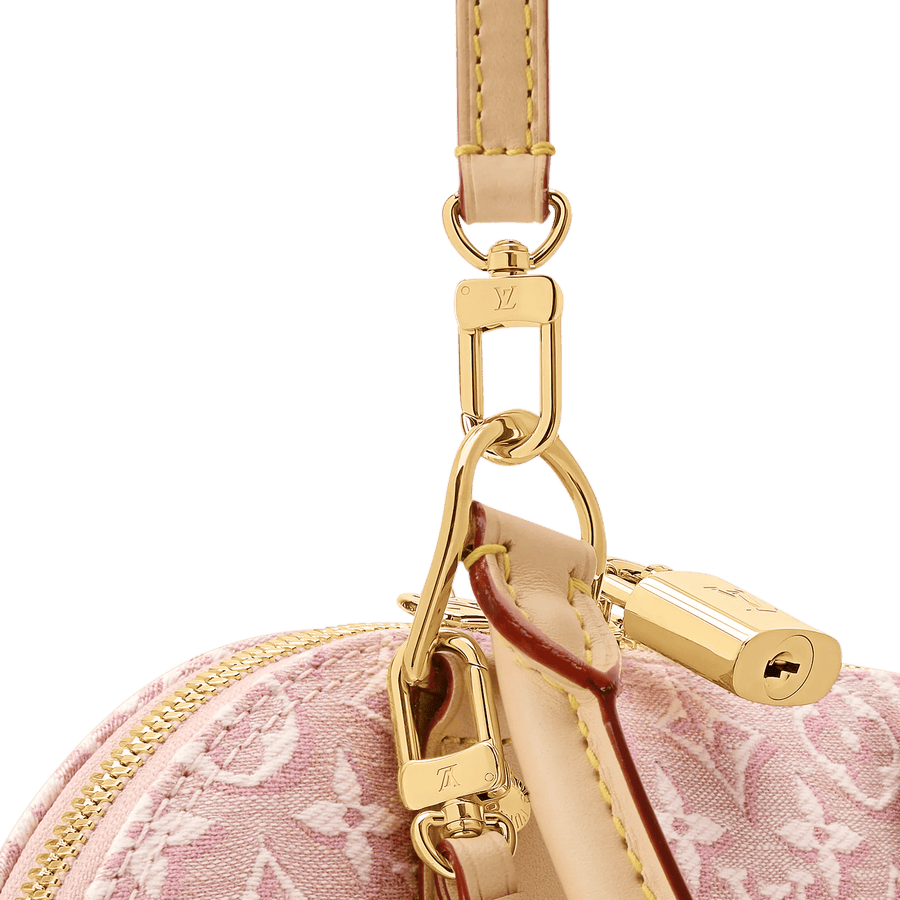 Alma BB Monogram Emblème Rose Ruban Bag