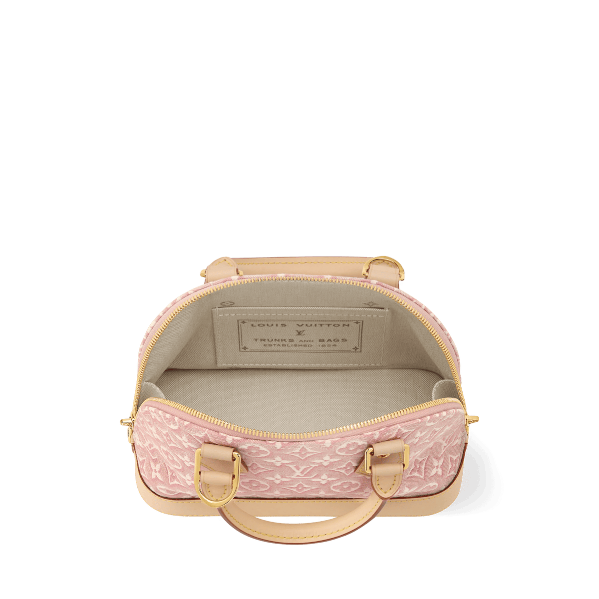 Alma BB Monogram Emblème Rose Ruban Bag