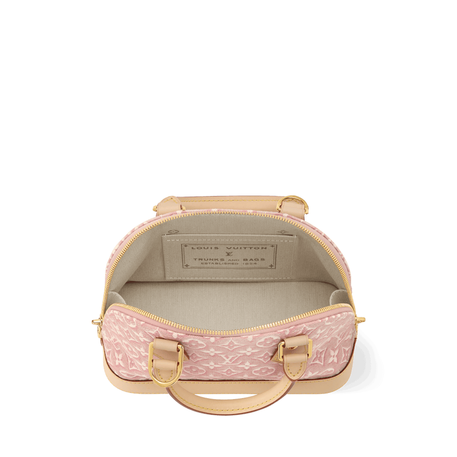 Alma BB Monogram Emblème Rose Ruban Bag