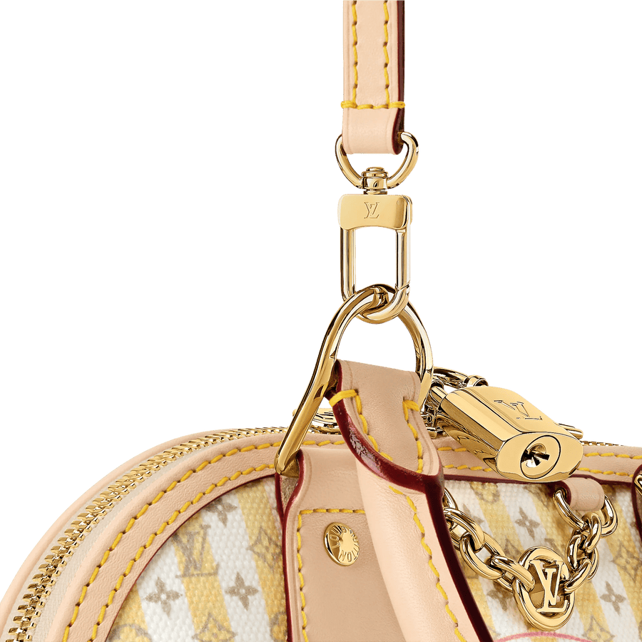 Alma BB LV Stamp Banana Monogram Canvas Nano Bag
