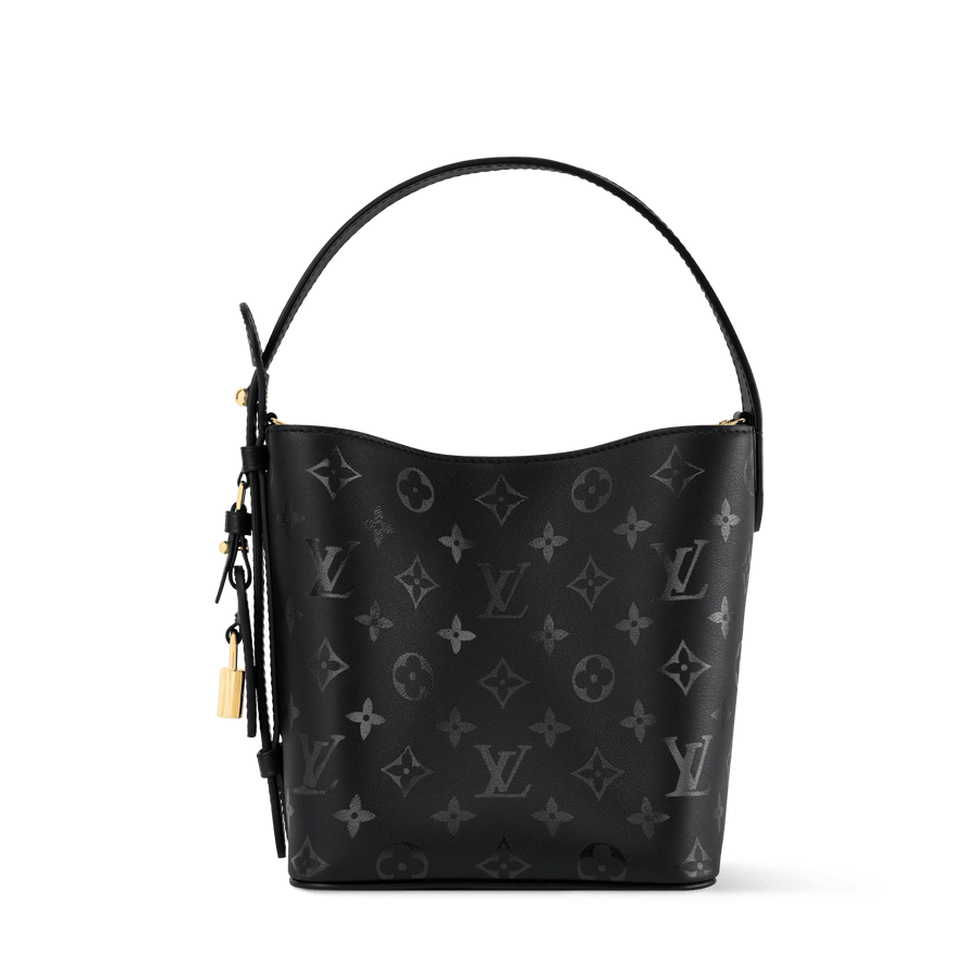 All In BB Monogram Ink Boldly Black Bucket Bag
