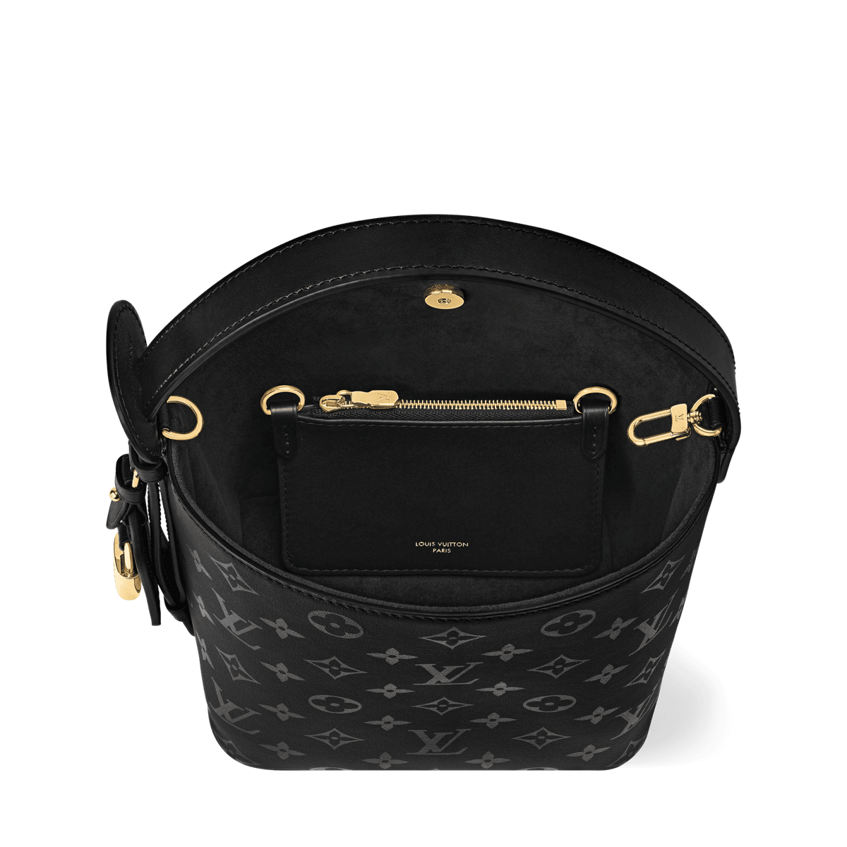 All In BB Monogram Ink Boldly Black Bucket Bag