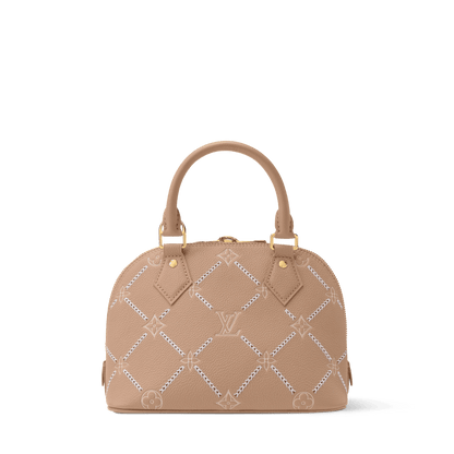Alma BB Hazelnut Couture Monogram Empreinte Leather Handbag M28458