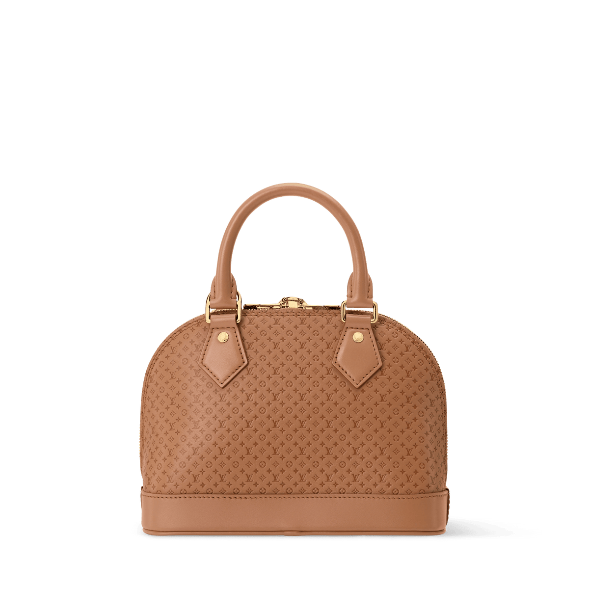 Alma BB Minigram Hazelnut Calfskin Handbag