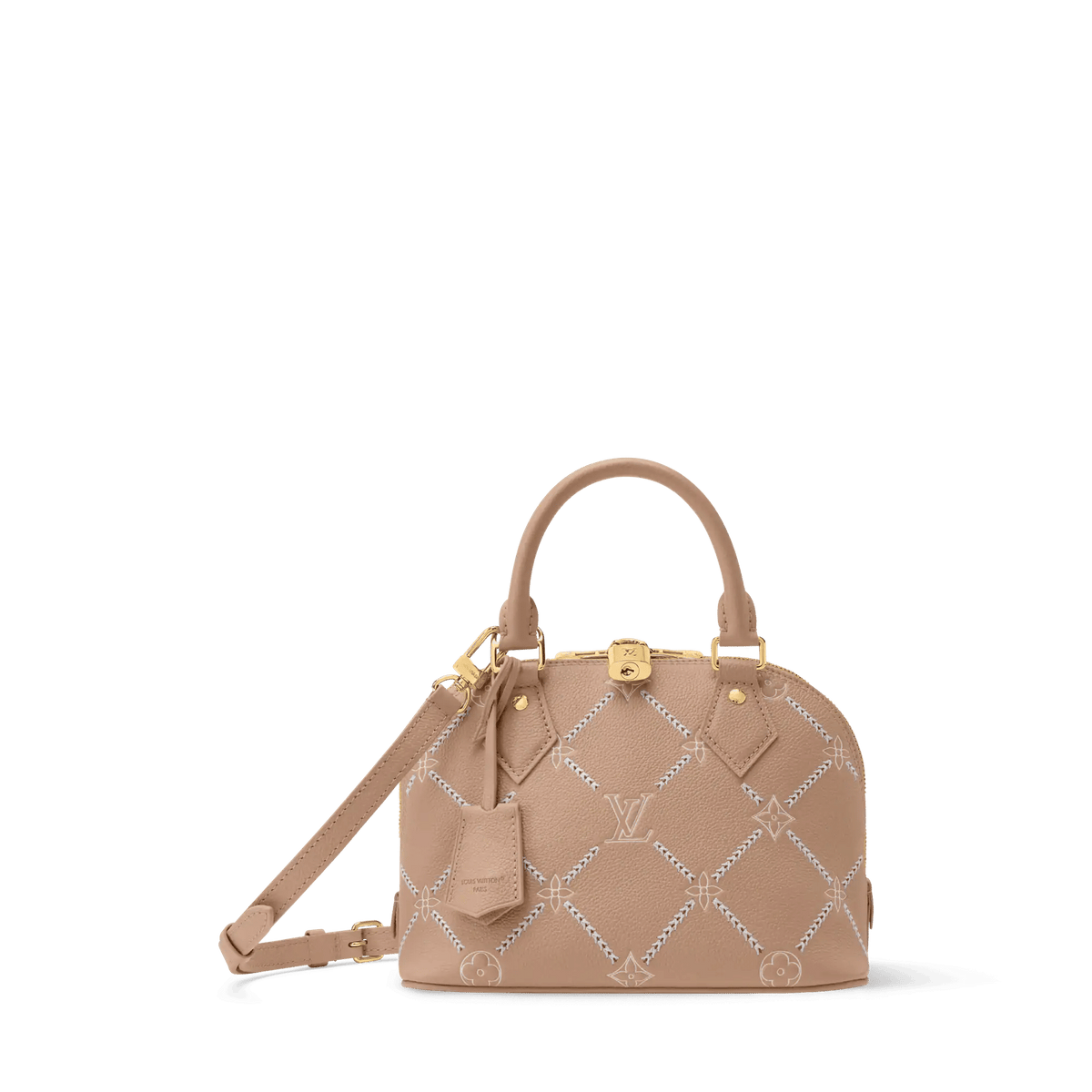 Alma BB Hazelnut Couture Monogram Empreinte Leather Handbag M28458