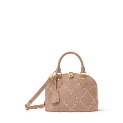 Alma BB Hazelnut Couture Monogram Empreinte Leather Handbag M28458