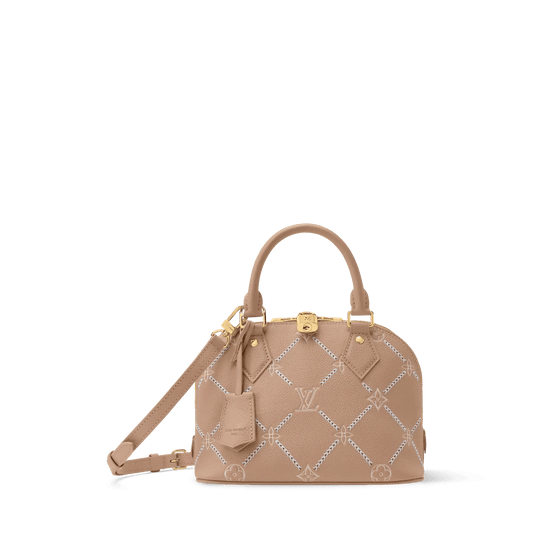 Alma BB Hazelnut Couture Monogram Empreinte Leather Handbag M28458