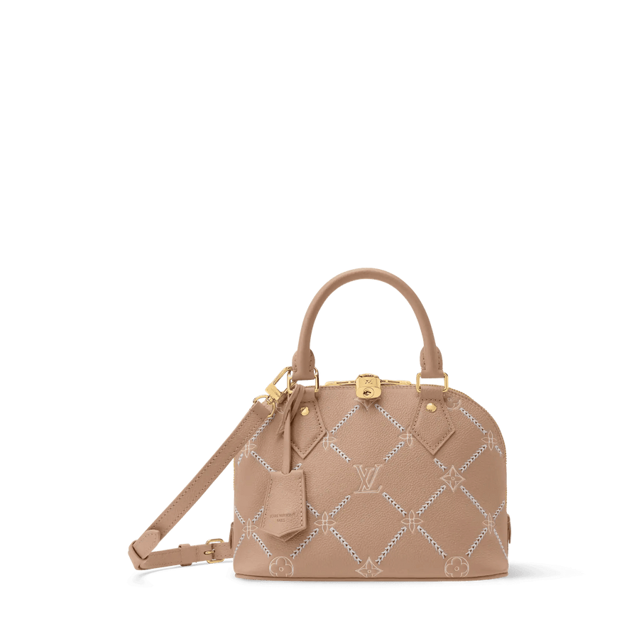 Alma BB Hazelnut Couture Monogram Empreinte Leather Handbag M28458
