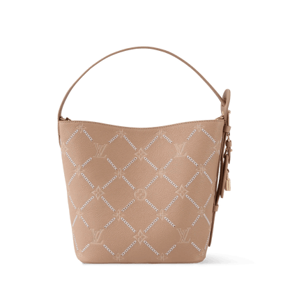 All In MM Hazelnut Couture Monogram Empreinte Leather Bucket Bag M28524
