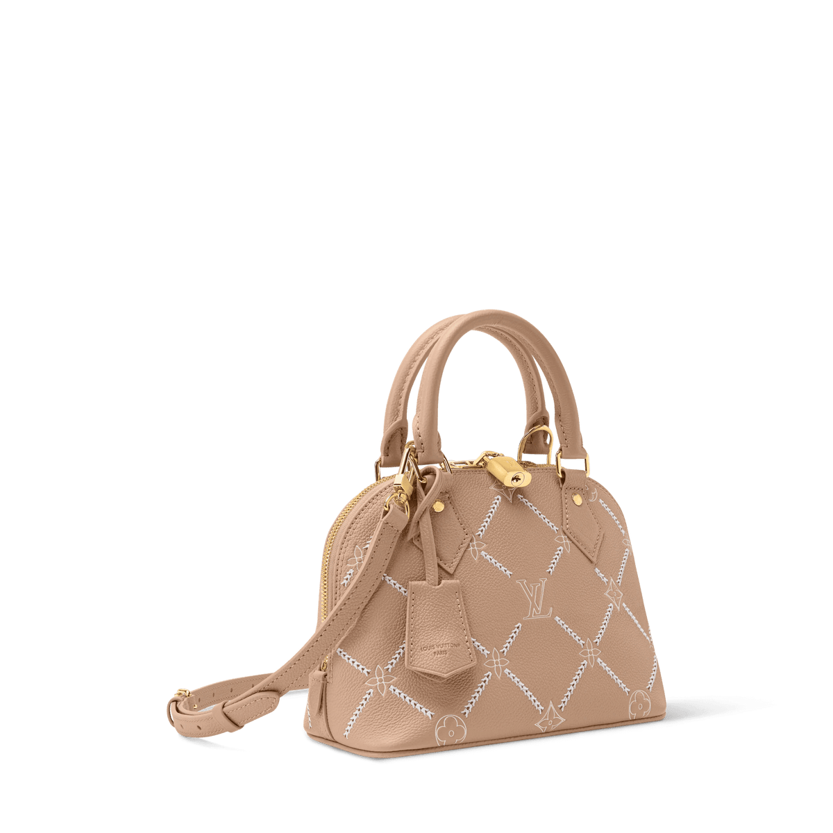 Alma BB Hazelnut Couture Monogram Empreinte Leather Handbag