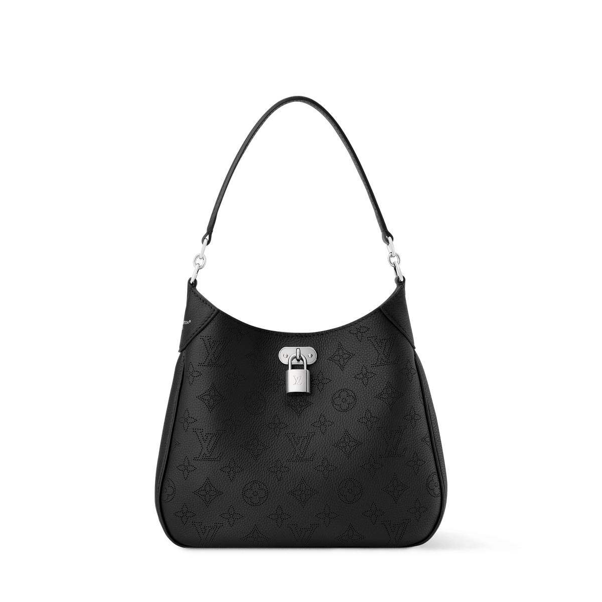 All Around PM Black Perforated Mahina Calfskin Leather Tote Bag M28306
