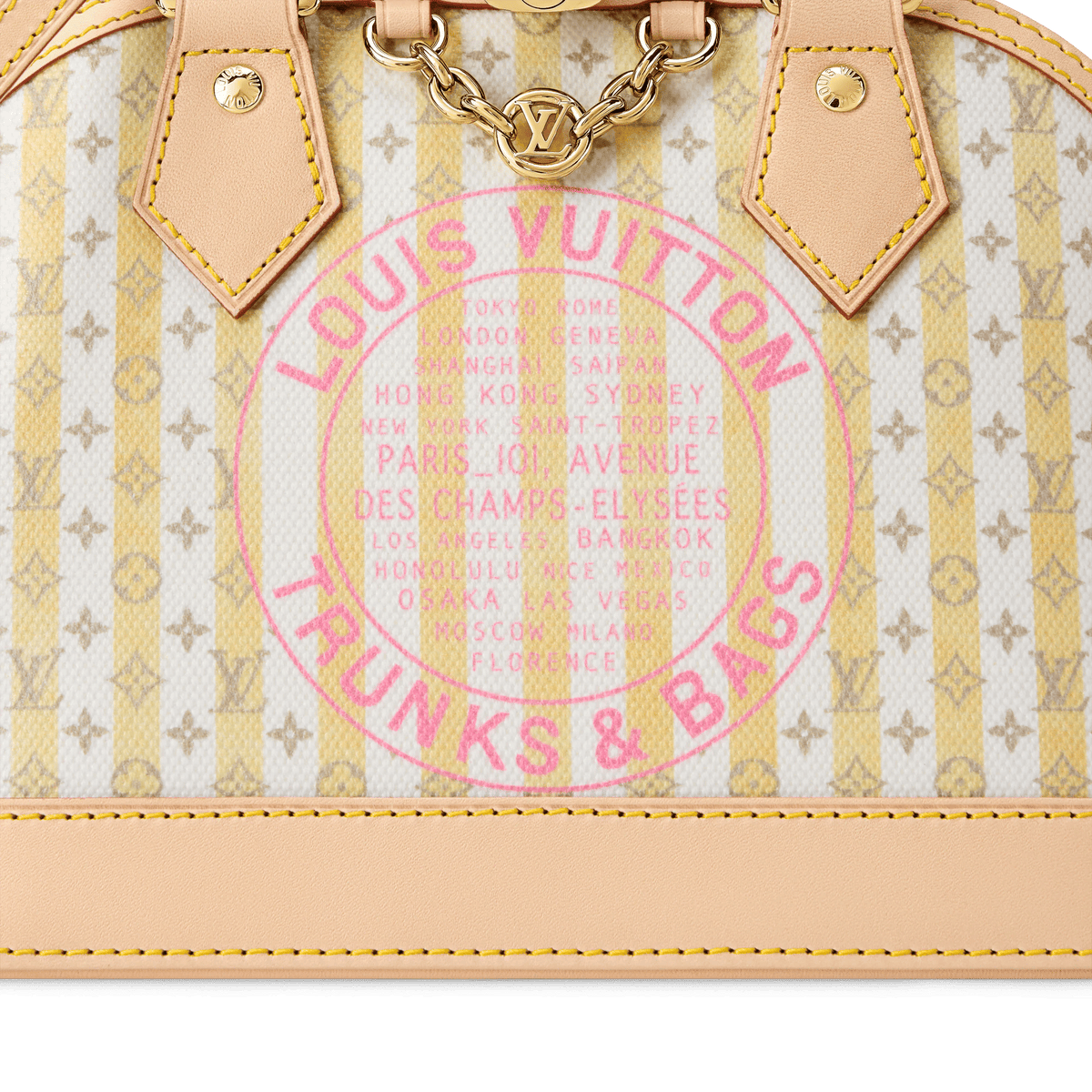Alma BB LV Stamp Banana Monogram Canvas Nano Bag