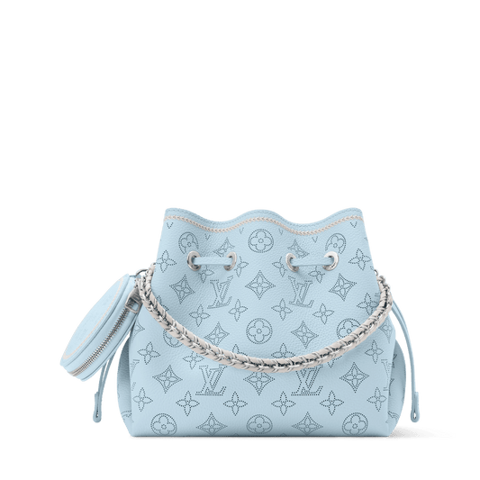 Bella Mahina Bleu Olympe Perforated Calfskin Leather Tote Bag M28885