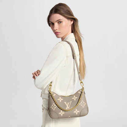 Boulogne PM Bicolor Monogram Empreinte Leather Shoulder Bag M13224