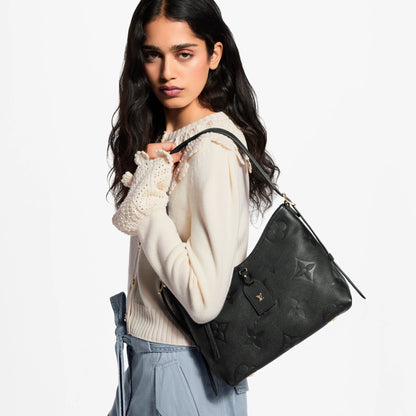 CarryAll PM Black Monogram Empreinte Leather Hobo Bag M46288