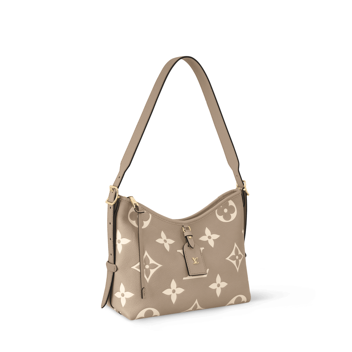 CarryAll PM Bicolor Monogram Empreinte Leather Hobo Bag M47180