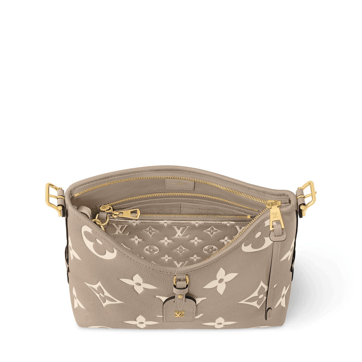 CarryAll PM Bicolor Monogram Empreinte Leather Hobo Bag M47180