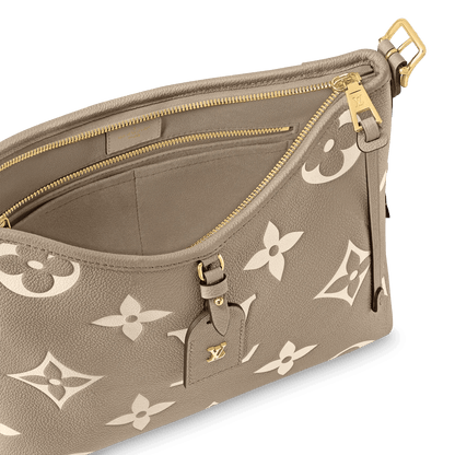 CarryAll PM Bicolor Monogram Empreinte Leather Hobo Bag M47180