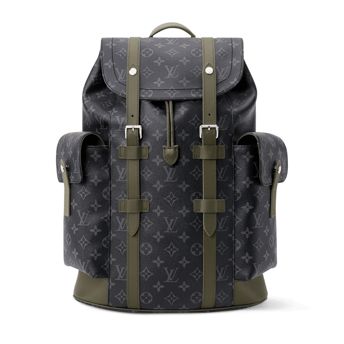 Christopher MM Backpack Monogram Eclipse Canvas Khaki Shoes