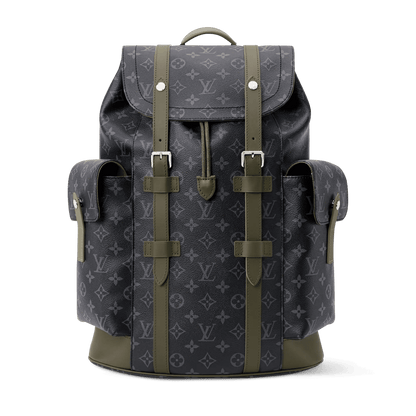 Christopher MM Backpack Monogram Eclipse Canvas Khaki Shoes