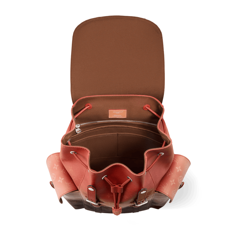 Christopher MM Backpack Monogram Pigment Orange Shoes