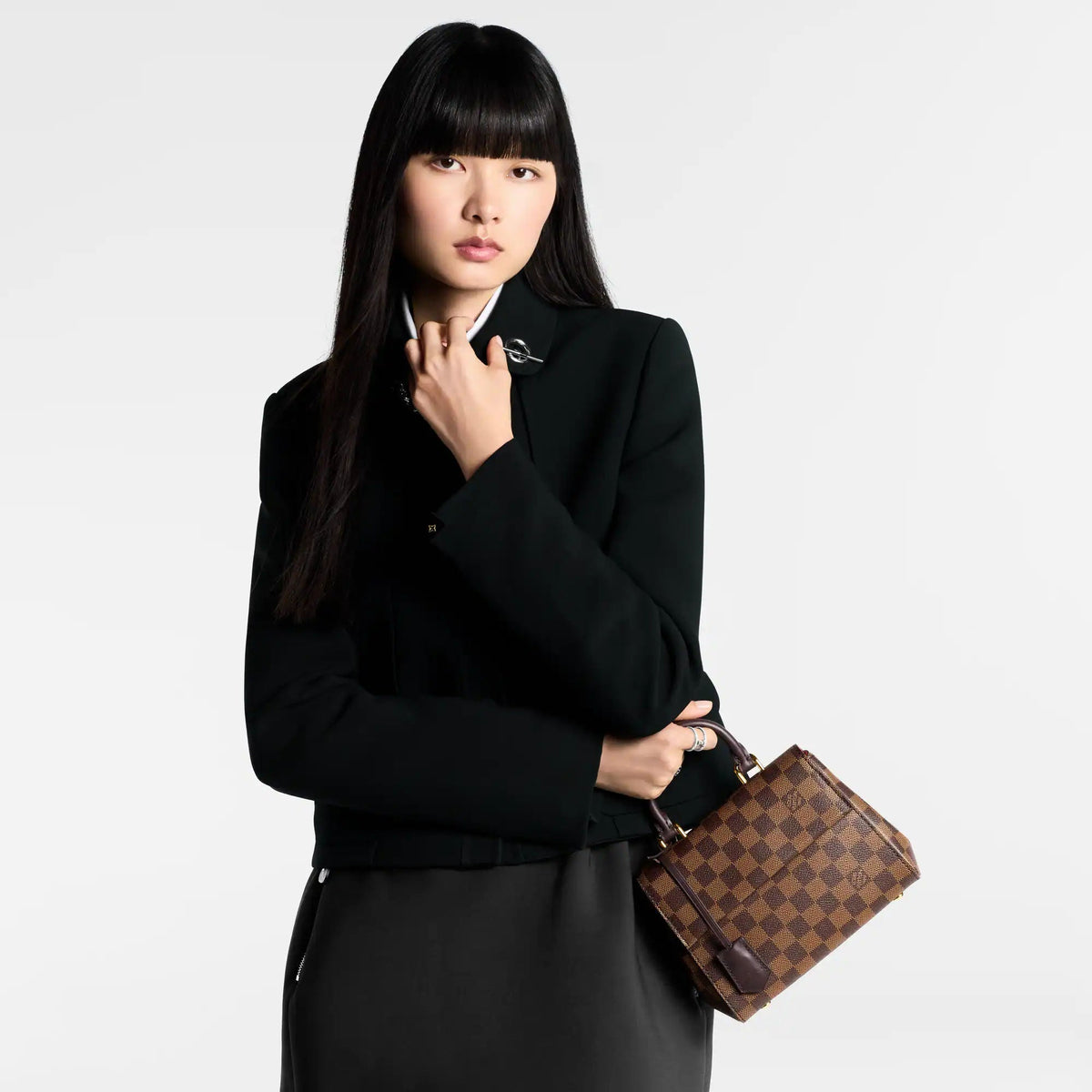 Cluny Mini Damier Ebene Coated Canvas Handbag N00097