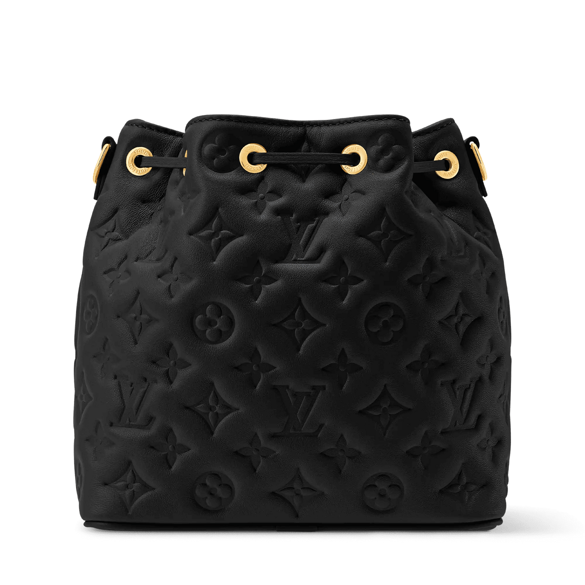 Coussin Bucket Monogram Embossed Lambskin Leather Bucket Bag M26216