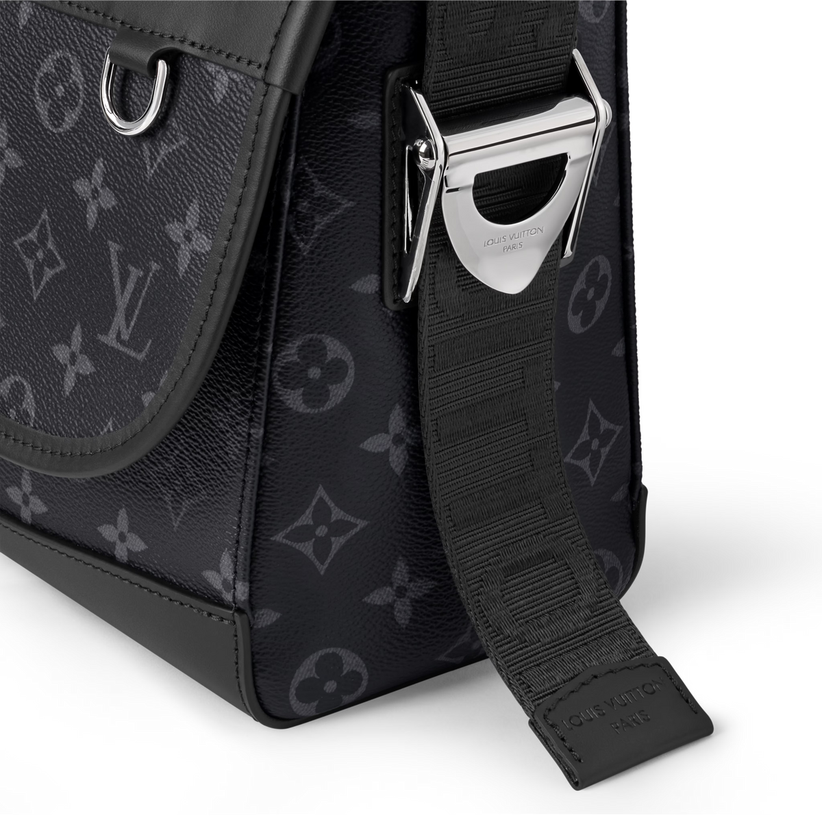 Courrier Messenger Monogram Eclipse Canvas Black Ruthenium-Tone Brass Hardware