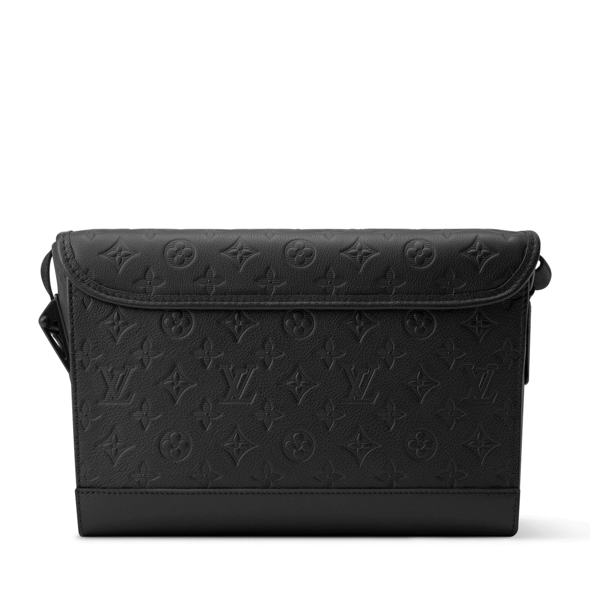 Courrier Messenger Calfskin Leather Black Hardware
