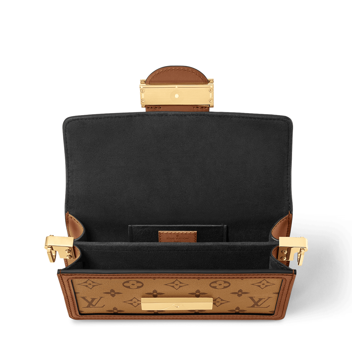 Dauphine East West Monogram Reverse Canvas Shoulder Bag