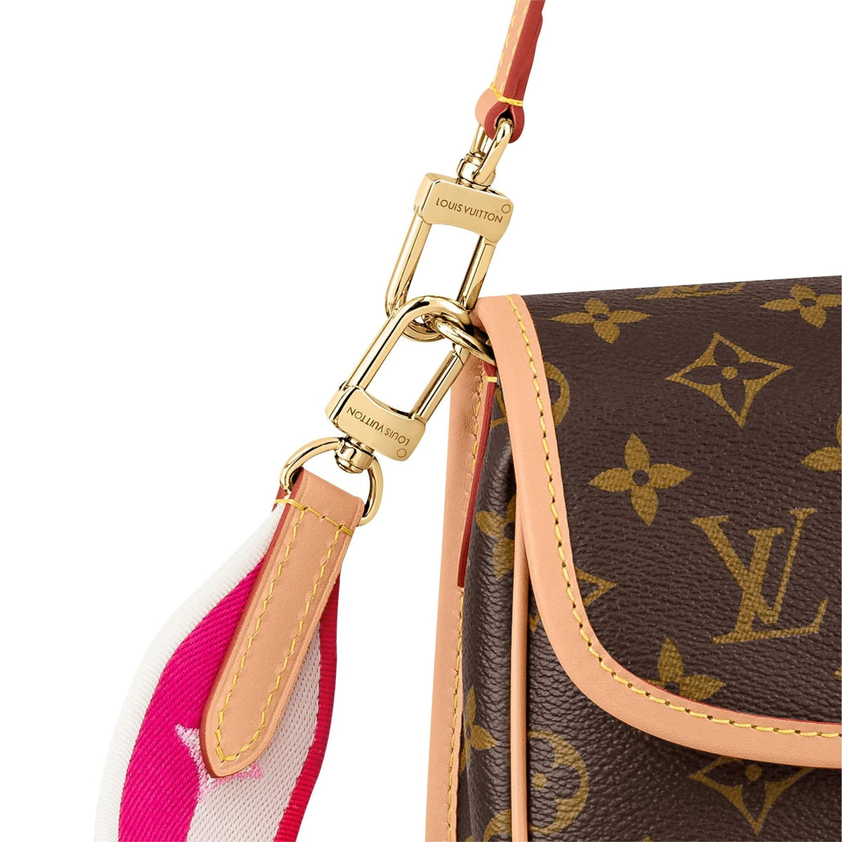 Diane Monogram Fuchsia Satchel