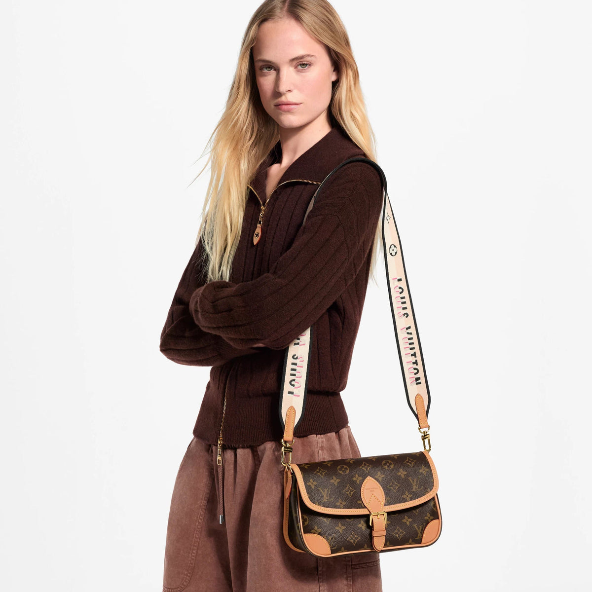 Diane Monogram Coated Canvas Satchel M45985
