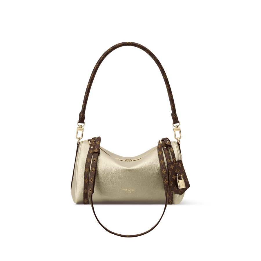Express PM Platinum Grained Calfskin Tote Bag