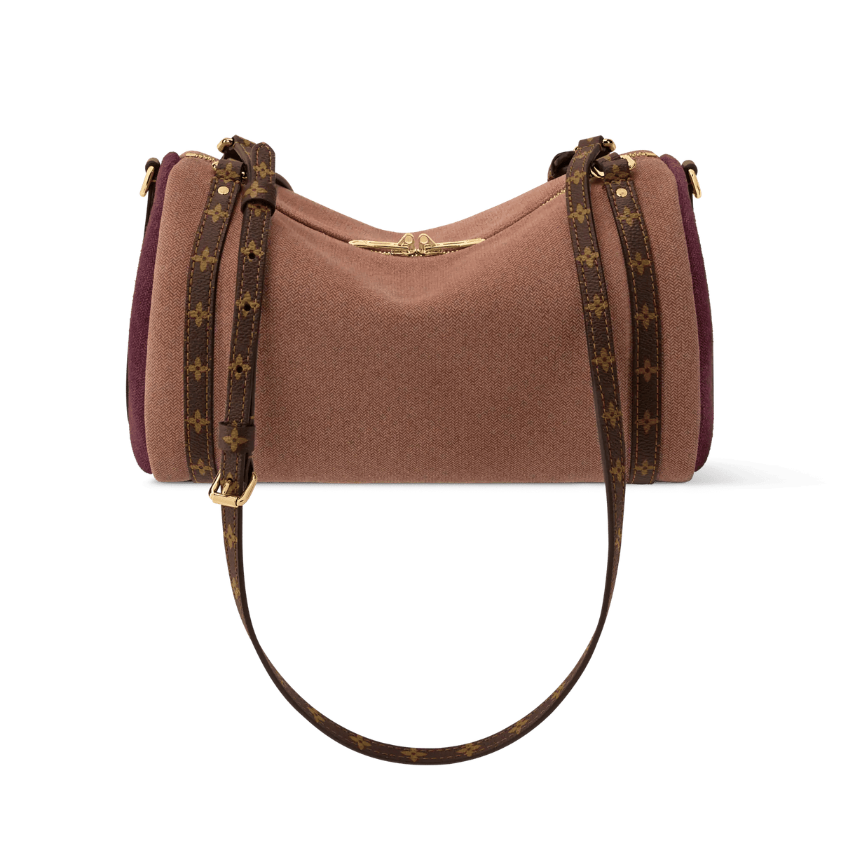 Express PM Suede Monogram Rosewood Shoulder Bag